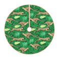 thumbnail image 1 of Rateoe Leopard Print Pattern Christmas Tree Skirt with Ties , Christmas Tree Decorations, Farmhouse Christmas Decor Xmas Holiday Decorations-30", 1 of 6