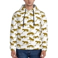 thumbnail image 1 of Rateoe Leopard Print Pattern Mens Hoodie, Pullover Hooded Sweatshirt, Kangaroo Pocket Hoodie Ideal for Daily Wear, Travel and Home-Small, 1 of 7
