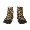 thumbnail image 1 of Rateoe Leopard Print Pattern Quarter Crew Socks,Toe Seamed Ankle Socks,Cotton Cushioned Breathable Athletic Crew Sports Socks, 1 of 7