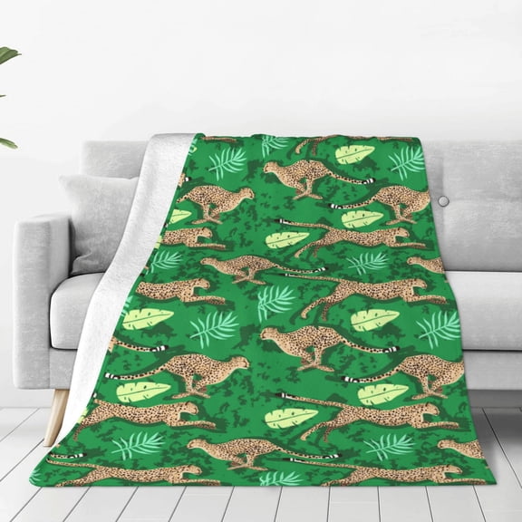Rateoe Leopard Print Print Fuzzy Fleece Throw Blanket Extra Large,Super Soft,Fluffy and Warm Blankets for Couch,Bed,All Season Use (60"x50")