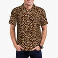 thumbnail image 1 of Rateoe Leopard Printed Pattern Men's Short Sleeve Polo Shirts, Golf Polo Shirts Short Sleeve Performance Moisture Wicking Dry-Medium, 1 of 6