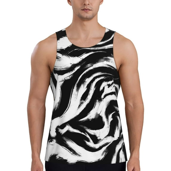 Rateoe Leopard And Zebra 2 Pattern Sleeveless Gym Shirt Muscle Tee Breathable Workout Shirt Slim-Fit Tank Quick Dry Fit Muscle Tank Top Bodybuilding Sleeveless T Shirt-Small