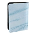 thumbnail image 1 of Rateoe Light Blue Marble Pattern Passport Holder Wallet Leather Mulit-purpose Travel Wallet Credit Cards Case ,Passport Cover for Women Men-6.5 in, 1 of 5