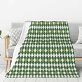thumbnail image 1 of Rateoe Light Green Squares Pattern Flannel Throw Blanket, Ultra-soft Blanket for Bed, Couch, Car, Hypoallergenic Anti-pilling blanket-60"x50"(Vertical), 1 of 6