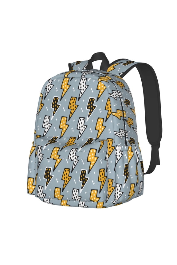Lightning Bolts Pattern Student Backpack,Backpack for School,Lightweight Bag,Travel Backpack,Outdoor Backpack,Large Capacity Backpack