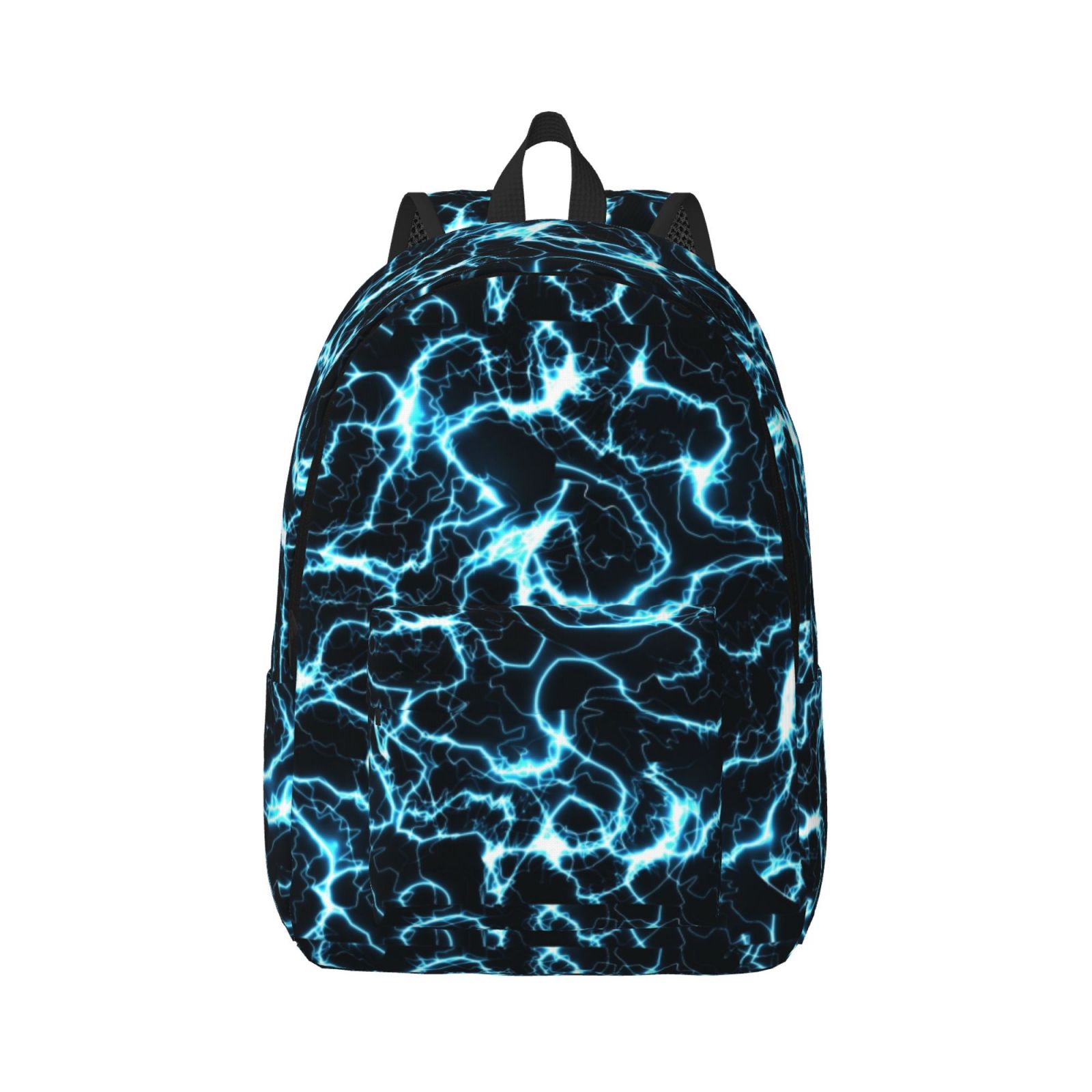 Rateoe Lightning Pattern Canvas College Laptop Backpack,Travel Daypack,Durable Rucksack Travel Notebook Bag School Backpack Book Bag for Men Women-Medium