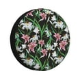 thumbnail image 1 of Rateoe Lilies Flowers Pattern Tire Cover Wheel Protectors Weatherproof Wheel Covers Universal Fit for Trailer Rv SUV Truck Camper Travel Trailers Accessories-16 inch, 1 of 6