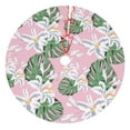 thumbnail image 1 of Rateoe Lilies Flowers Print Christmas Tree Skirt 30" for Xmas Holiday New Year Party Circle Tree Mat Ornaments Decoration, 1 of 7