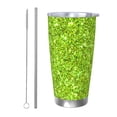 thumbnail image 1 of Rateoe Lime green glitter Printed Car Guy Gifts for Men Women Tumbler - 20oz/590ml Double Wall Vacuum Insulated Stainless Steel Travel Tumbler Cups with Lid & Straw-Straw Two-piece Set, 1 of 8
