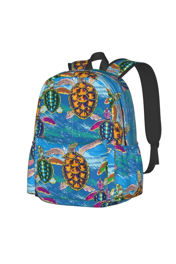 Little Sea Turtles Pattern Student Backpack,Backpack for School,Lightweight Bag,Travel Backpack,Outdoor Backpack,Large Capacity Backpack
