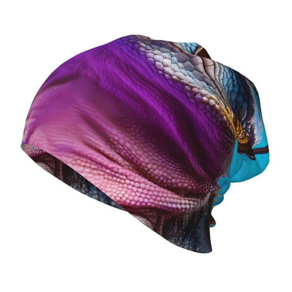 Rateoe Lizard With Sunglasses Colorful Kids Beanie Warm Knit Beanie Hats Boys Girls Winter Hat Soft Slouchy Hats for Kids