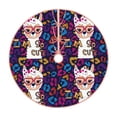 thumbnail image 1 of Rateoe Llama Alpaca Pattern Christmas Tree Skirt with Ties , Christmas Tree Decorations, Farmhouse Christmas Decor Xmas Holiday Decorations-48", 1 of 6