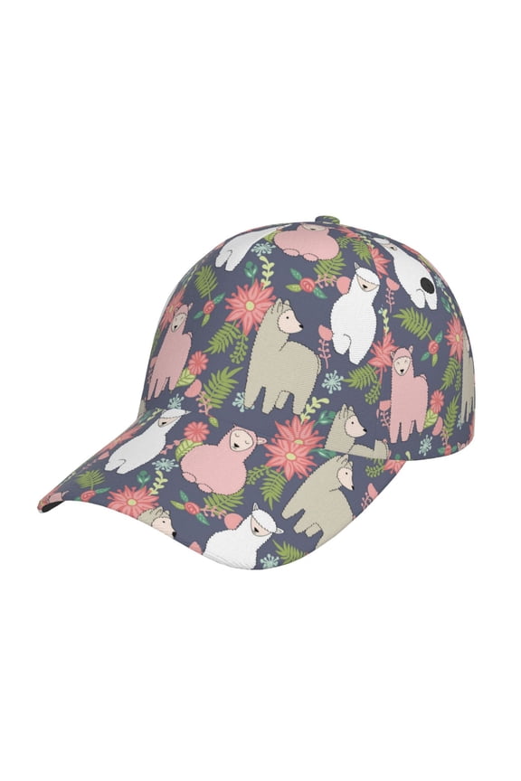 Llamas Pattern Baseball Cap Outdoor Cap Mountain Dad Hat - Unstructured Soft Cotton Cap-Adjustable UV Protection Cap