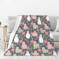 thumbnail image 1 of Rateoe Llamas Pattern Flannel Throw Blanket, Ultra-soft Blanket for Bed, Couch, Car, Hypoallergenic Anti-pilling blanket-60"x50"(Vertical), 1 of 6