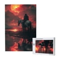 thumbnail image 1 of Rateoe Lone Rider Under Red Sky Pattern Wooden Picture Puzzle ,1000 Piece Jigsaw Puzzle ,Family Fun Puzzle, Home Décor Puzzle, Gift Puzzle(Vertical style), 1 of 9
