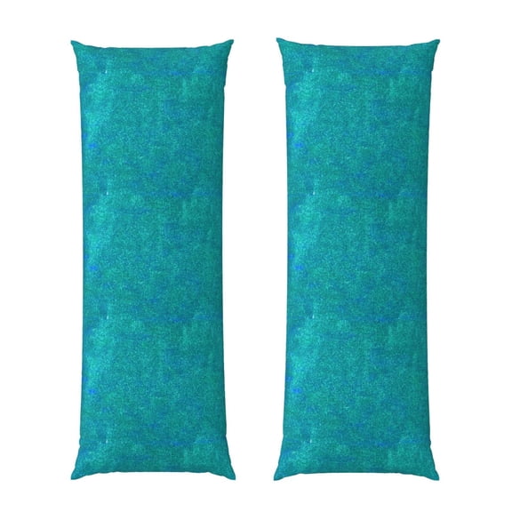 Rateoe Long Body Pillow Cover, 20x54 Inches Body Pillow Cases, Soft Brushed Microfiber Zipper Design, Blue Green Glitter -Pillows Not Included