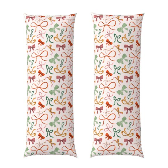 Rateoe Long Body Pillow Cover, 20x54 Inches Body Pillow Cases, Soft Brushed Microfiber Zipper Design, Colorful Bow Knots -Pillows Not Included