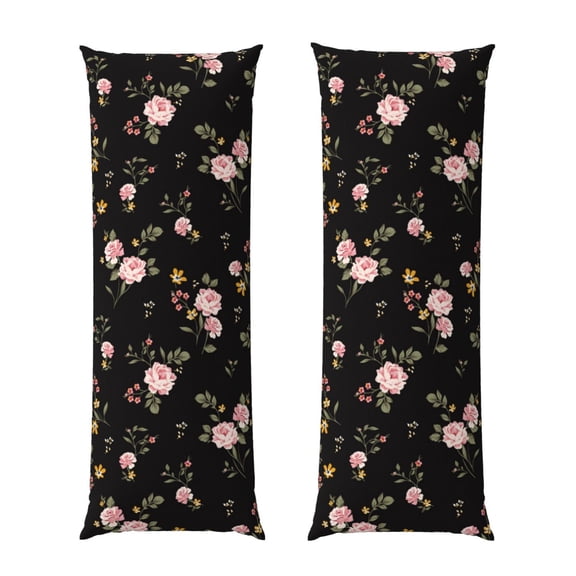 Rateoe Long Body Pillow Cover, 20x54 Inches Body Pillow Cases, Soft Brushed Microfiber Zipper Design, Flowers -Pillows Not Included