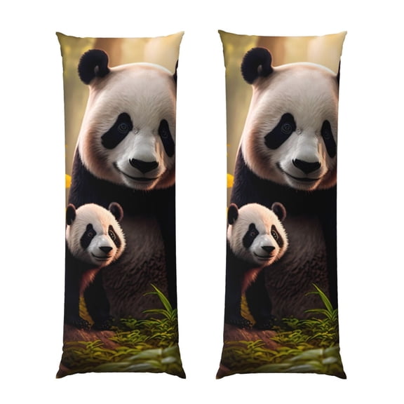 Rateoe Long Body Pillow Cover, 20x54 Inches Body Pillow Cases, Soft Brushed Microfiber Zipper Design, Forest Panda -Pillows Not Included