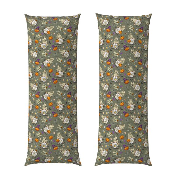 Rateoe Long Body Pillow Cover, 20x54 Inches Body Pillow Cases, Soft Brushed Microfiber Zipper Design, Halloween Mummy Gnome -Pillows Not Included