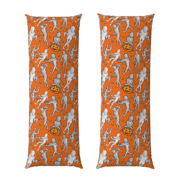 Rateoe Long Body Pillow Cover, 20x54 Inches Body Pillow Cases, Soft Brushed Microfiber Zipper Design, Halloween Mummy -Pillows Not Included