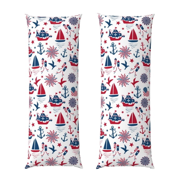 Rateoe Long Body Pillow Cover, 20x54 Inches Body Pillow Cases, Soft Brushed Microfiber Zipper Design, Happy Columbus Day -Pillows Not Included