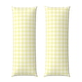 thumbnail image 1 of Rateoe Long Body Pillow Cover, 20x54 Inches Body Pillow Cases, Soft Brushed Microfiber Zipper Design, Lemon Yellow Checkboard -Pillows Not Included, 1 of 7