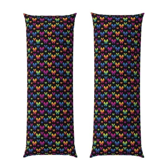 Rateoe Long Body Pillow Cover, 20x54 Inches Body Pillow Cases, Soft Brushed Microfiber Zipper Design, Rainbow Butterfly -Pillows Not Included