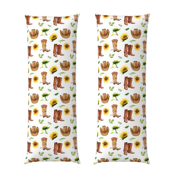 Rateoe Long Body Pillow Cover, 20x54 Inches Body Pillow Cases, Soft Brushed Microfiber Zipper Design, Rustic Western Charm -Pillows Not Included