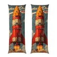 thumbnail image 1 of Rateoe Long Body Pillow Cover, 20x54 Inches Body Pillow Cases, Soft Brushed Microfiber Zipper Design, Rusty Rocket Launch -Pillows Not Included, 1 of 7