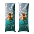 thumbnail image 1 of Rateoe Long Body Pillow Cover, 20x54 Inches Body Pillow Cases, Soft Brushed Microfiber Zipper Design, Underwater Swimming Duck -Pillows Not Included, 1 of 7