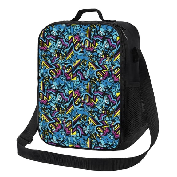 Rateoe Love Music Lunch Bag Reusable Lunch Box with Shoulder Straps for Men Women Insulated Portable Lunchbox for adults Suitable for School Work Picnic
