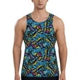 thumbnail image 1 of Rateoe Love Music Pattern Sleeveless Gym Shirt Muscle Tee Breathable Workout Shirt Slim-Fit Tank Quick Dry Fit Muscle Tank Top Bodybuilding Sleeveless T Shirt-Large, 1 of 7