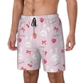 thumbnail image 1 of Rateoe Love Rabbit Pattern Men’s Swim Shorts with Compression Liner – Double-Layered Quick-Dry Swimwear, Comfortable & Stretchy Beach Shorts-X-Large, 1 of 6