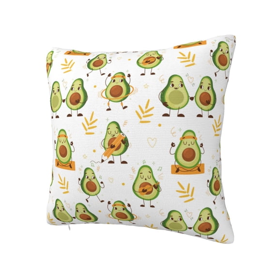 Rateoe Lovely Avocado Pattern Throw Pillow Cover Premium Pillow Stuffer Sham Square for Decorative Cushion Bed Couch Sofa(Pillow insert not included)