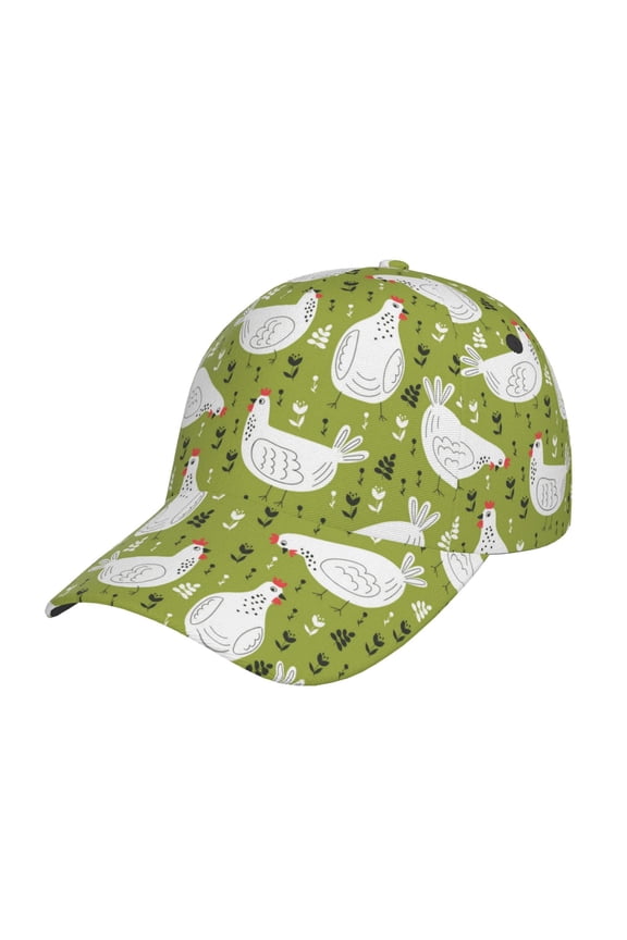Lovely Chickens Pattern Baseball Cap Outdoor Cap Mountain Dad Hat - Unstructured Soft Cotton Cap-Adjustable UV Protection Cap