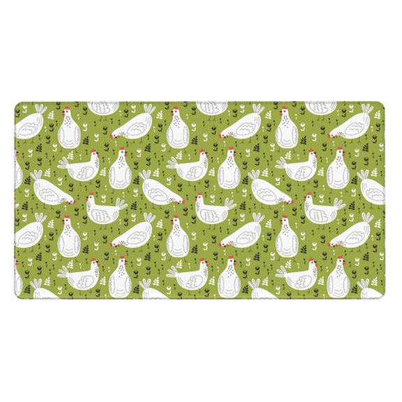 Rateoe Lovely Chickens Print Mouse Pad - Extended Large Gaming Mousepad,Non-Slip Stitched Edge,16x29.5 Inch