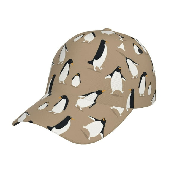 Rateoe Lovely Penguin Pattern Baseball Cap Outdoor Cap Mountain Dad Hat - Unstructured Soft Cotton Cap-Adjustable UV Protection Cap