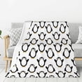 thumbnail image 1 of Rateoe Lovely Penguin Pattern Flannel Throw Blanket, Ultra-soft Blanket for Bed, Couch, Car, Hypoallergenic Anti-pilling blanket-50"x40"(Vertical), 1 of 6