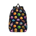 thumbnail image 1 of Rateoe Lovely Planet Pattern Canvas College Laptop Backpack,Travel Daypack,Durable Rucksack Travel Notebook Bag School Backpack Book Bag for Men Women-Small, 1 of 7