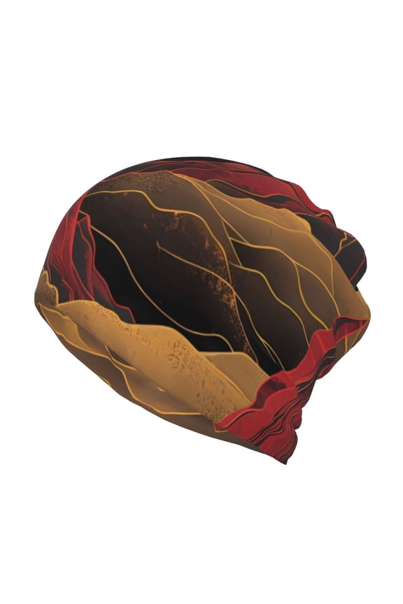 Lunar Mountains Golden Rivers Cotton Slouchy Beanie Hat for Men/Women,Lightweight Oversize Large Thin Skull Cap Night Sleeping Cap