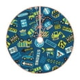 thumbnail image 1 of Rateoe Machinery Road Construction Pattern Christmas Tree Skirt with Ties , Christmas Tree Decorations, Farmhouse Christmas Decor Xmas Holiday Decorations-36", 1 of 6
