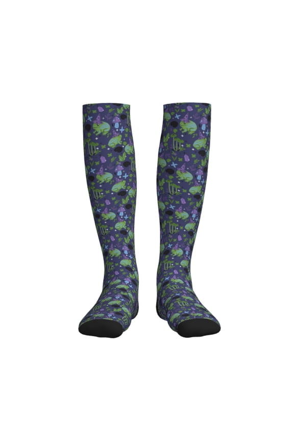 Magic Toads in Hats Compression Socks for Women and Men 20-30mmHg-Circulation Support Socks Knee High Nurse Pregnant Running Medical and Travel Athletic