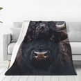 thumbnail image 1 of Rateoe Majestic Black Yak Print Fuzzy Fleece Throw Blanket Extra Large,Super Soft,Fluffy and Warm Blankets for Couch,Bed,All Season Use (40"x30"), 1 of 8