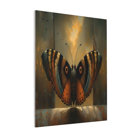 Rateoe Majestic Butterfly Sunset Pattern Decorative Picture – Unique Modern Wall Art, Ready-to-Hang Canvas Print for Home (Vertical)