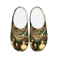 thumbnail image 1 of Rateoe Mallard Duck And Flowers Print Women's Men's Cotton Knit Slippers Lightweight Memory Foam Indoor House Shoes with Anti-Skid Sole-42/43, 1 of 7
