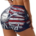 thumbnail image 1 of Rateoe Mallard Duck With American Flag Printed Power Workout Shorts for Women Tummy Control Squat Proof Ribbed Thick Seamless Scrunch Active Short-XX-Large, 1 of 8