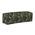 thumbnail image 1 of Rateoe Mallard Ducks And Water Print Leather Pencil Case with Smooth Zipper, Compact Storage for Writing Tools & Art Supplies, 8.26" x 1.96" x 2.16", 1 of 7