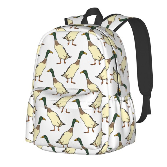 Rateoe Mallard Ducks Pattern Student Backpack,Backpack for School,Lightweight Bag,Travel Backpack,Outdoor Backpack,Large Capacity Backpack