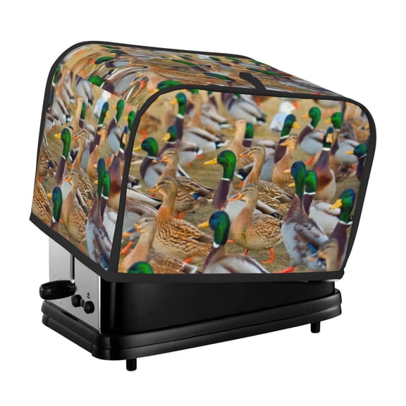 Rateoe Mallard Ducks Pattern Toaster Covers 2 Slice Wide Slot,Bread Machine Cover,Bread Dust Cover & Fingerprint Protection,Appliance Covers